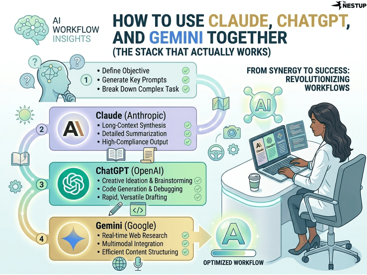 How to Use Claude, ChatGPT, and Gemini Together (The Stack That Actually Works)