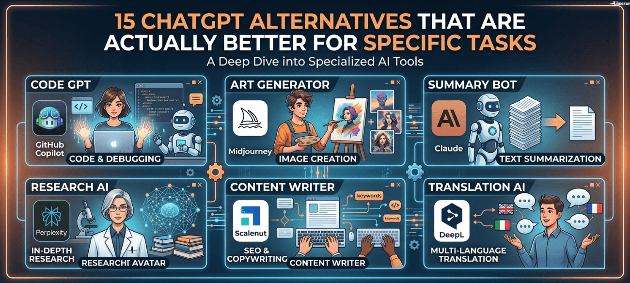 15 ChatGPT Alternatives That Are Actually Better for Specific Tasks