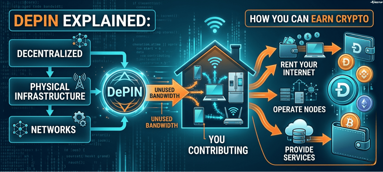 DePIN Explained: How You Can Earn Crypto From Your Unused Bandwidth
