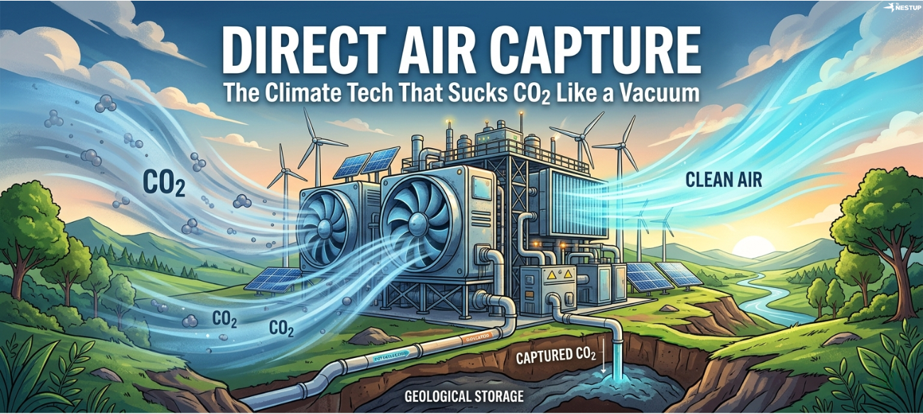 Direct Air Capture: The Climate Tech That Sucks CO2 Like a Vacuum Direct Air Capture: The Climate Tech That Sucks CO2 Like a Vacuum