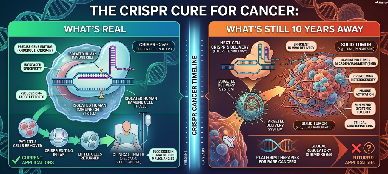 The CRISPR Cure for Cancer: What's Real, What's Still 10 Years Away