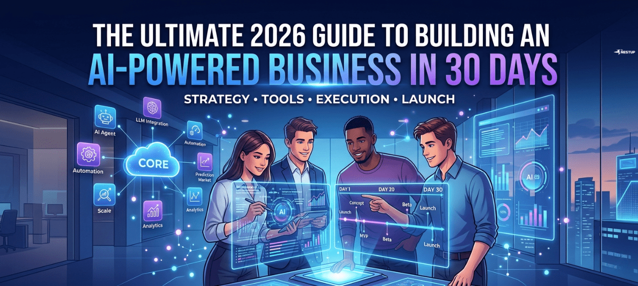 The Ultimate 2026 Guide to Building an AI-Powered Business in 30 Days The Ultimate 2026 Guide to Building an AI-Powered Business in 30 Days