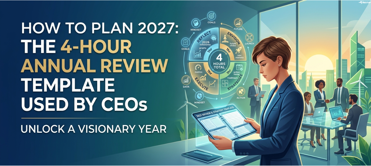 How to Plan 2027: The 4-Hour Annual Review Template Used by CEOs.