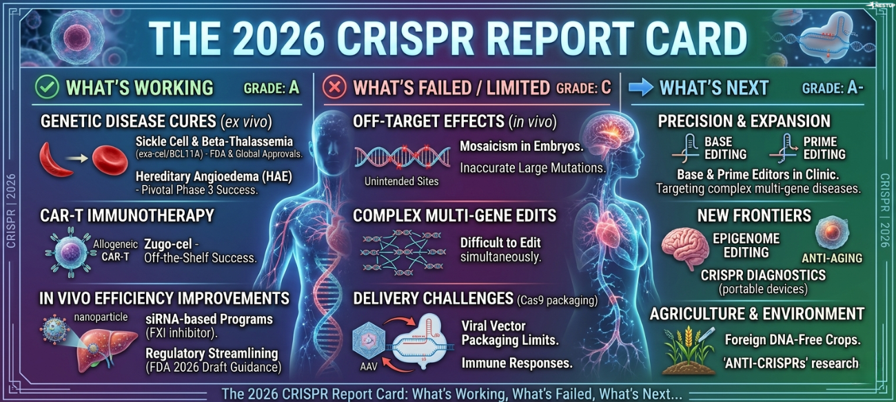 The 2026 CRISPR Report Card: What's Working, What's Failed, What's Next.